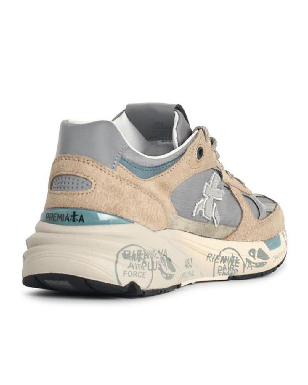 Premiata White Mase Leather Blend Sneakers for men