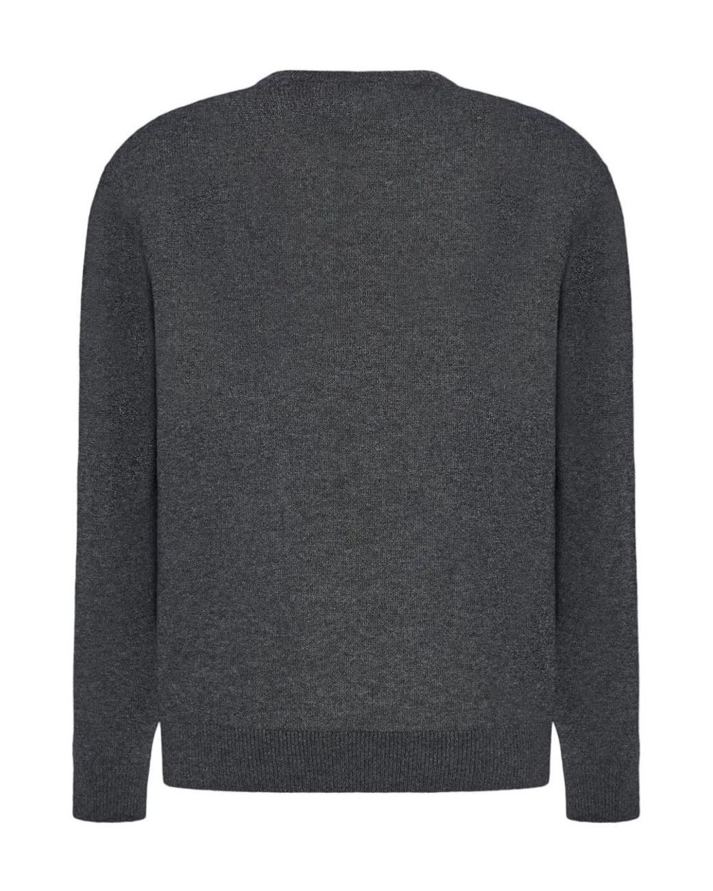 The Row Gray Long-Sleeve V-Neck Top for men