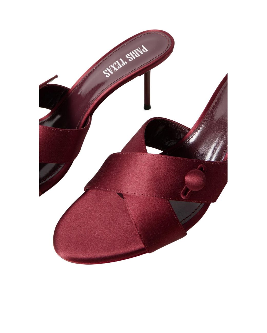 Paris Texas Brown Lidia Satin Mules