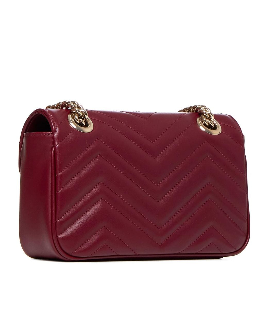 Gucci Purple Logo Plaque Quilted Shoulder Bag