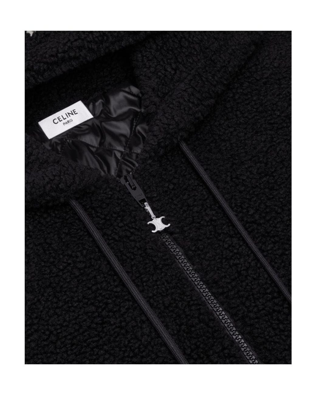 Céline Black Zipped Hoodie for men