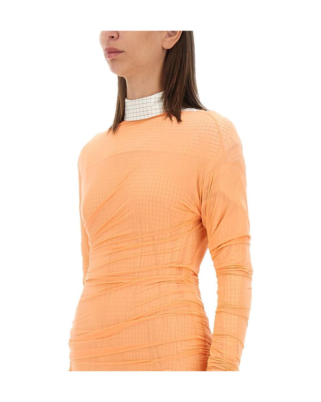 Dries Van Noten Pink Fitted Draped T-Shirt