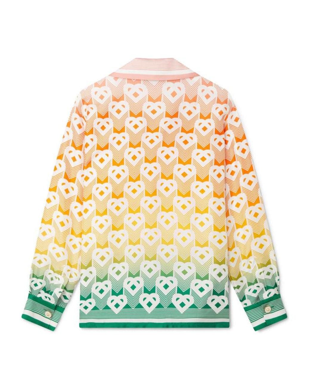 Casablanca Yellow Gradient Heart Monogram Shirt for men