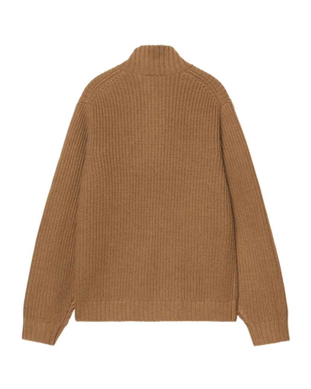 Carhartt Brown Detroit Half-Zip Knitted Jumper for men