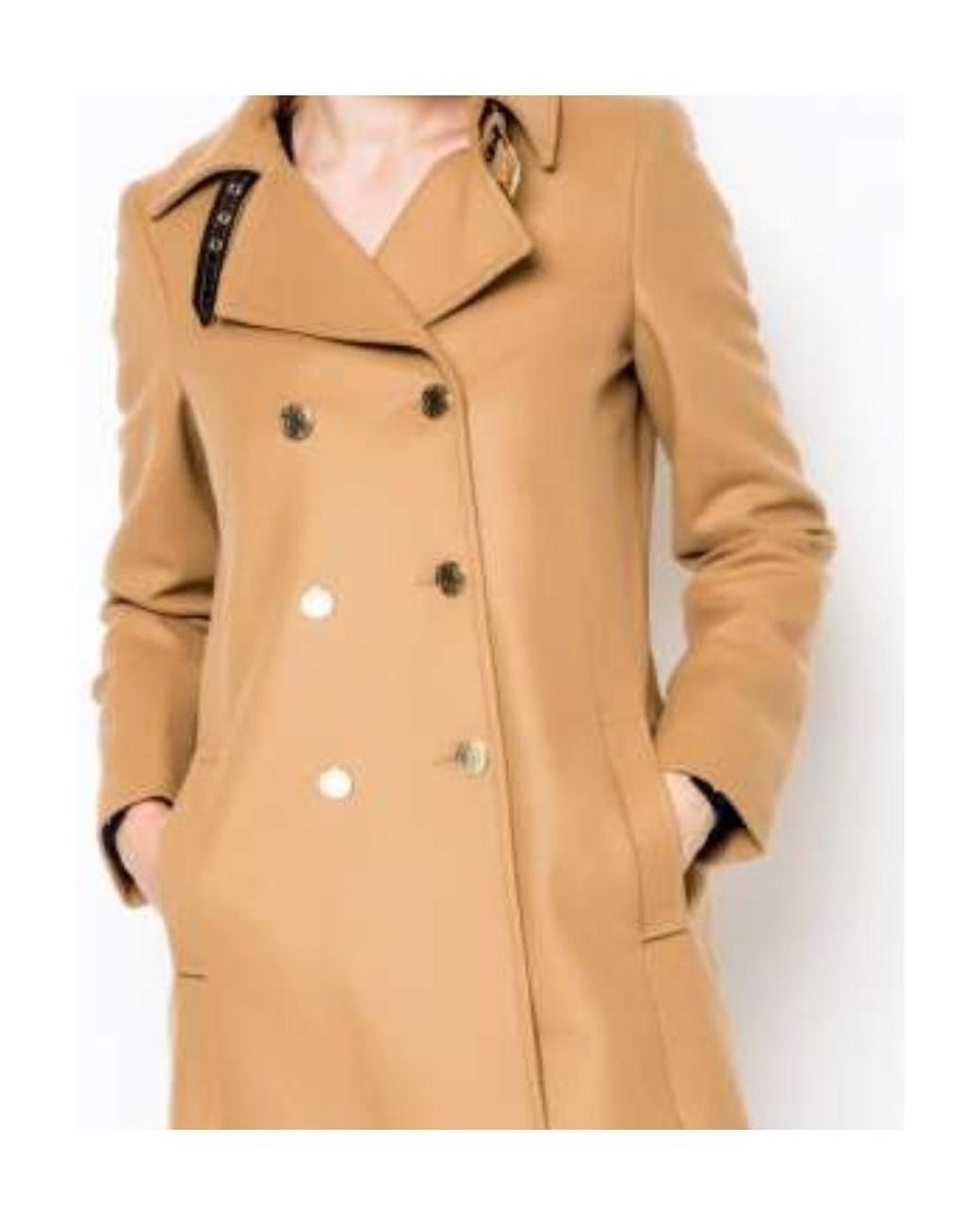 Armani Jeans Natural Double-Breasted Trench Coat