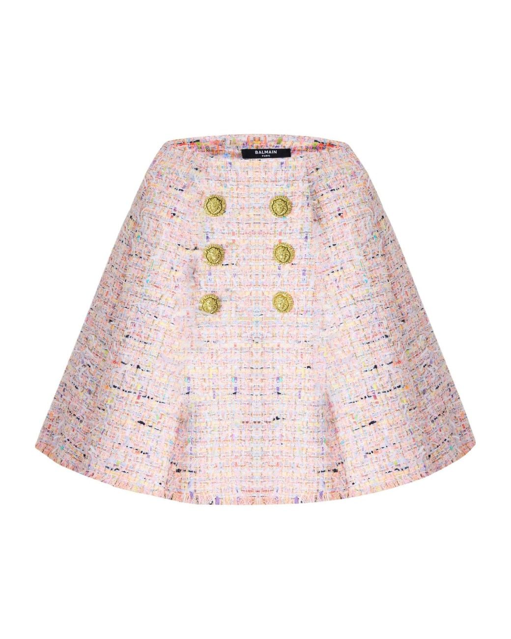 Balmain Pink A-Line Mini Skirt