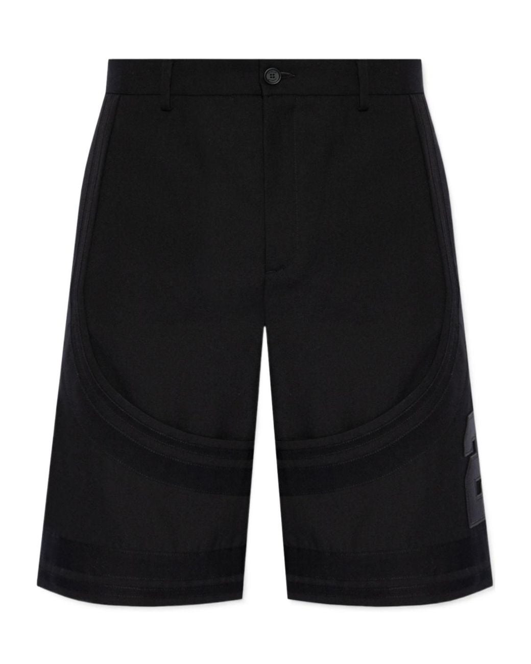 Off-White c/o Virgil Abloh Black Button Detailed Shorts for men