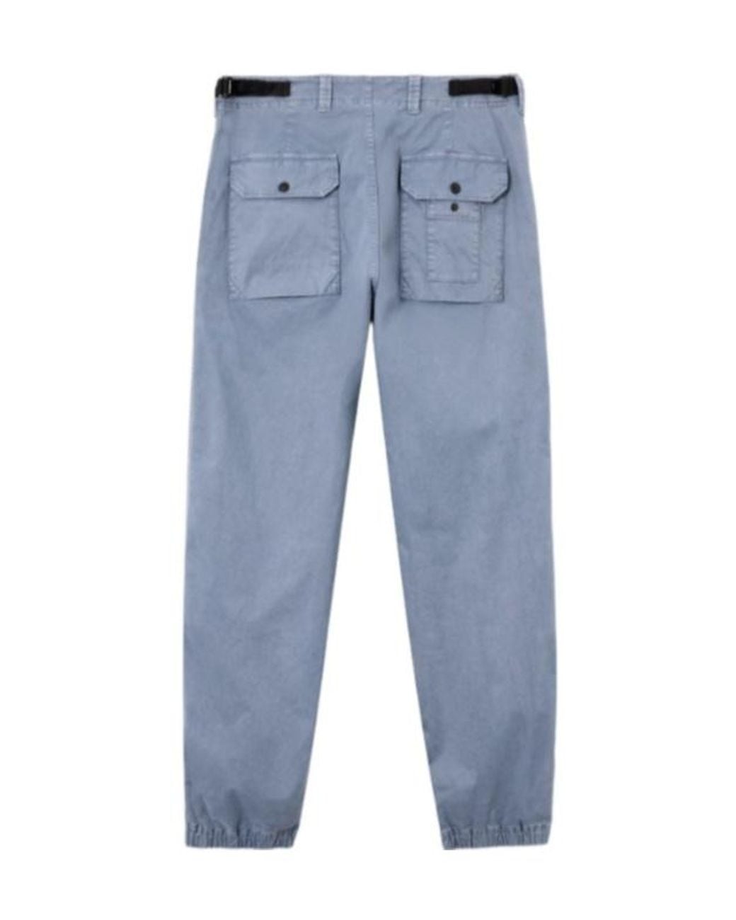 Stone Island Blue Loose-Fit Cargo Pants With Adjustable Waistband for men