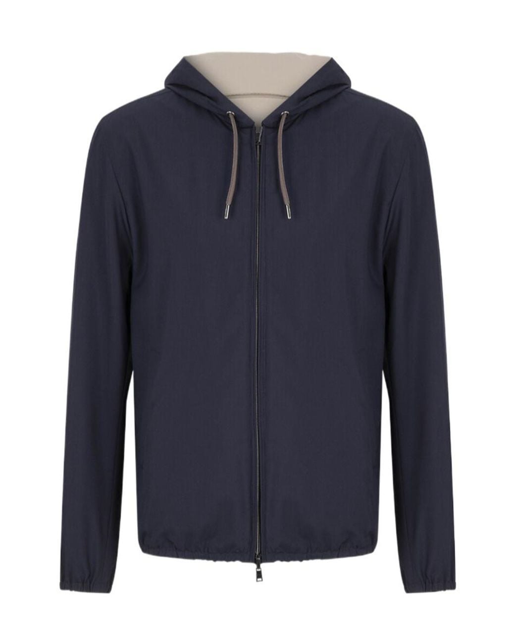 Herno Blue Reversible Hooded Jacket for men