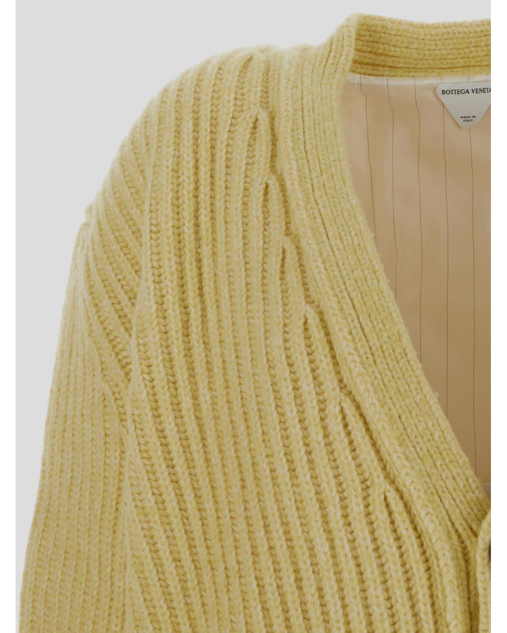 Bottega Veneta Green V-Neck Knit Cardigan