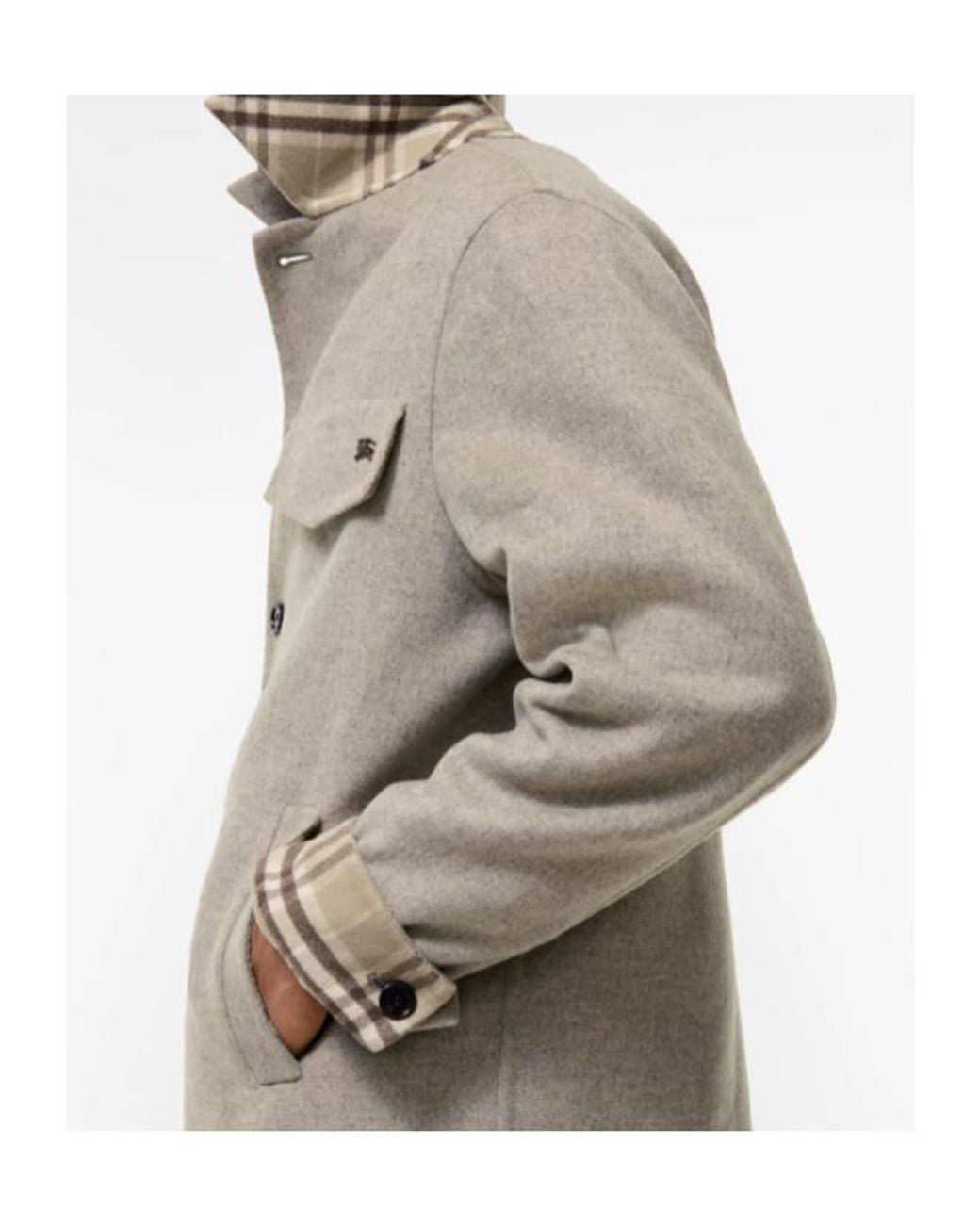 Burberry Brown Wool Thorn Overshirt for men