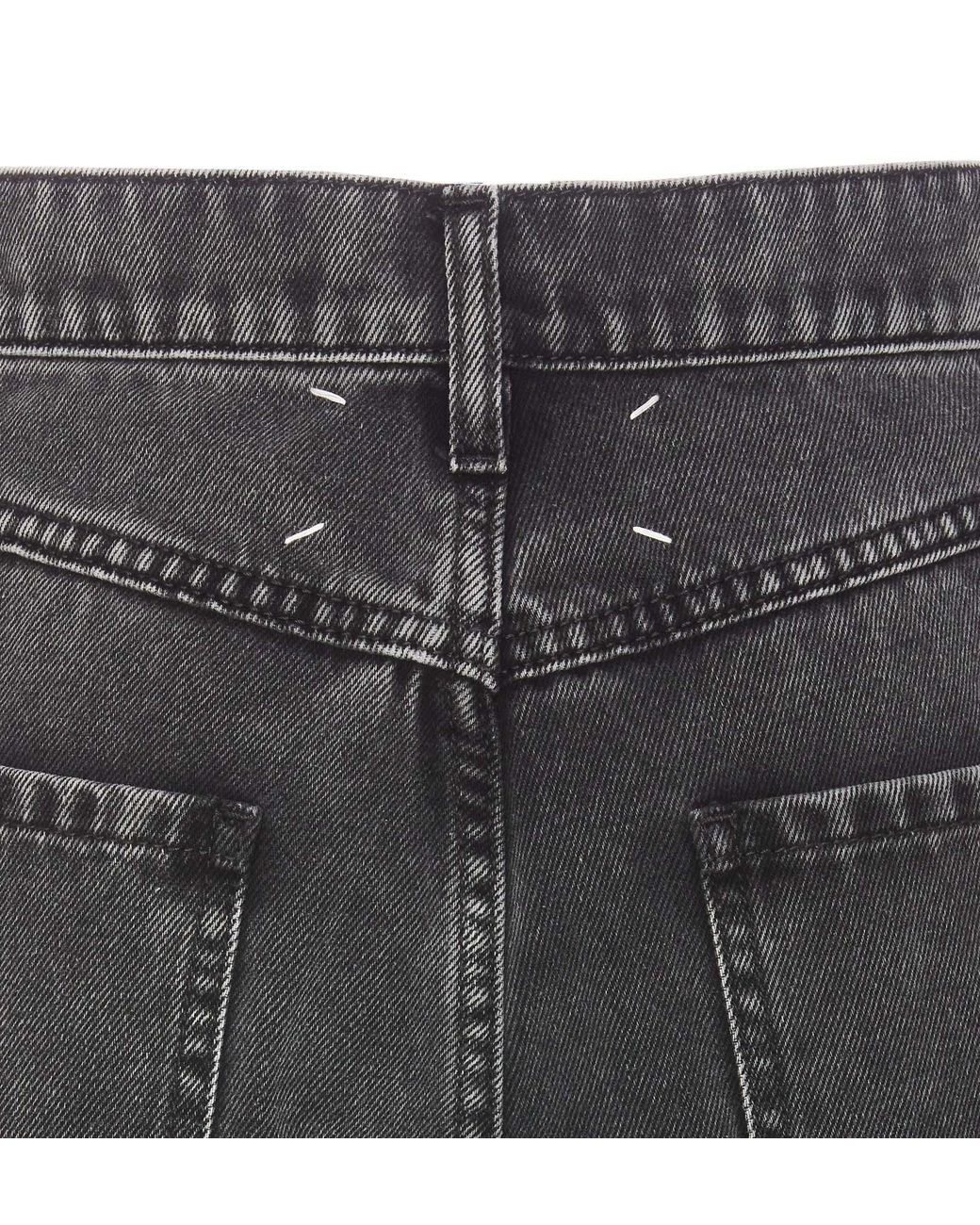 Maison Margiela Gray High Waist Cut-Out Jeans