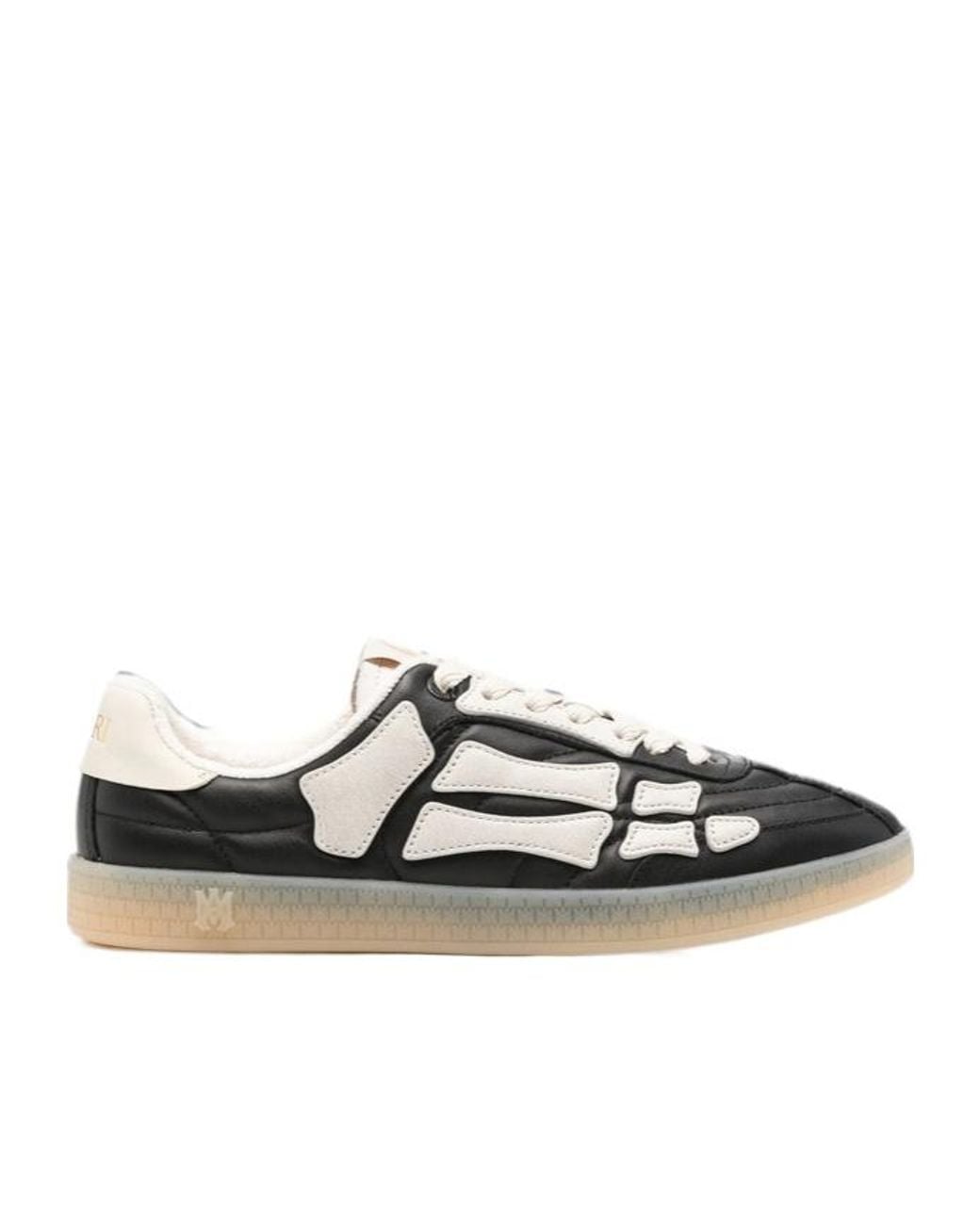 Amiri Black Pacific Bones Lace-Up Sneakers for men