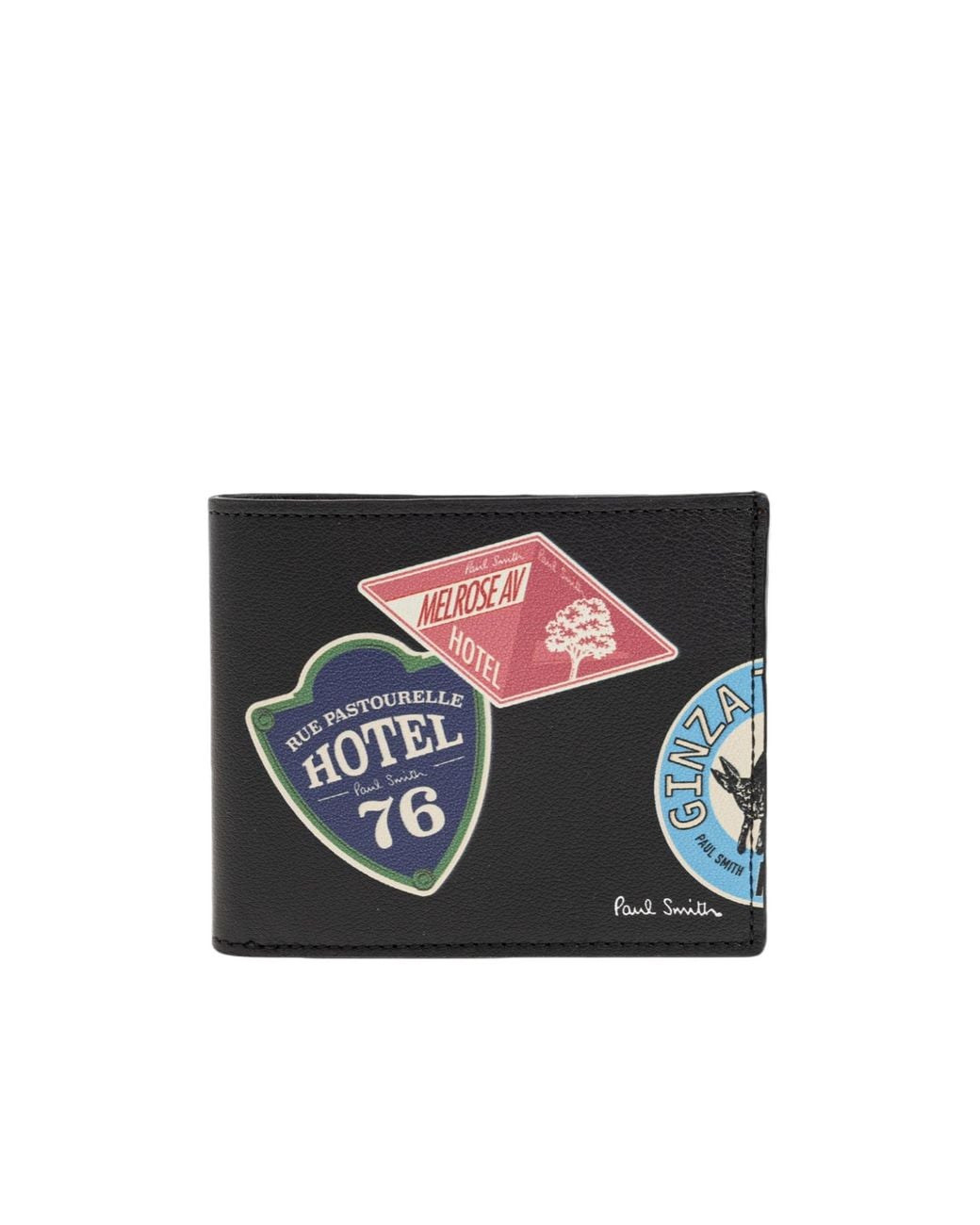 Paul Smith Black Travel Patch Bifold Wallet for men