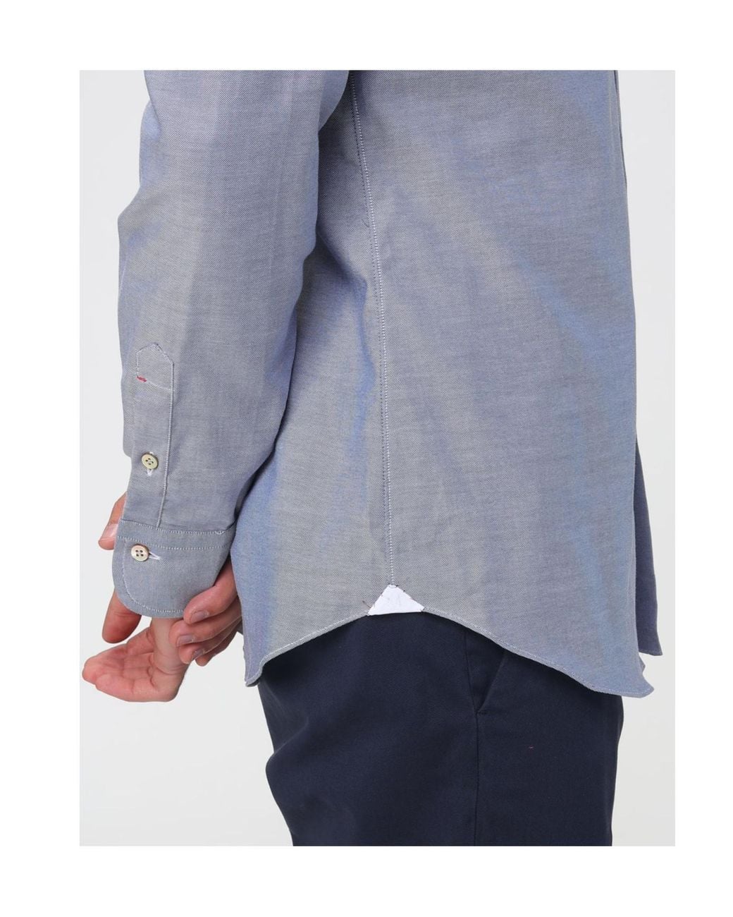 Mazzarelli Blue Oxford Cotton Shirt for men