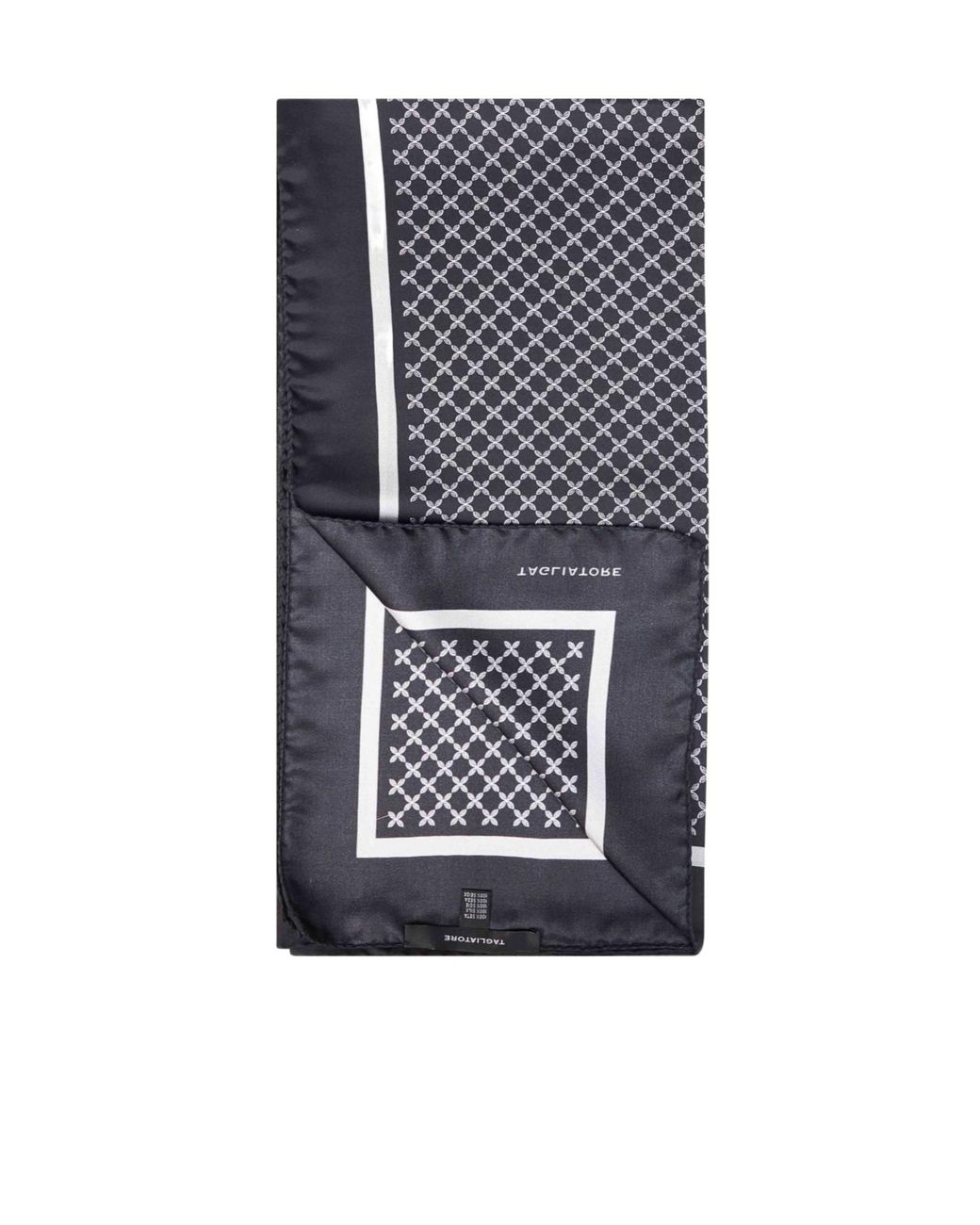 Tagliatore Blue Patterned Silk Scarf for men