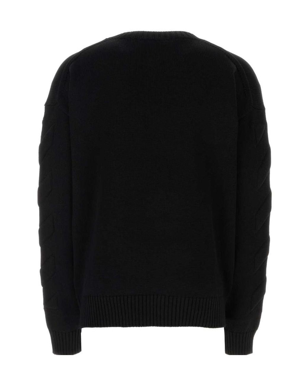 Off-White c/o Virgil Abloh Black Crewneck Knitted Jumper for men