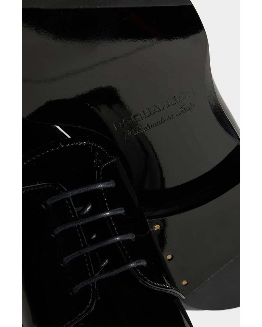 DSquared² Black Ibra Tapered Toe Lace-Up Shoes for men