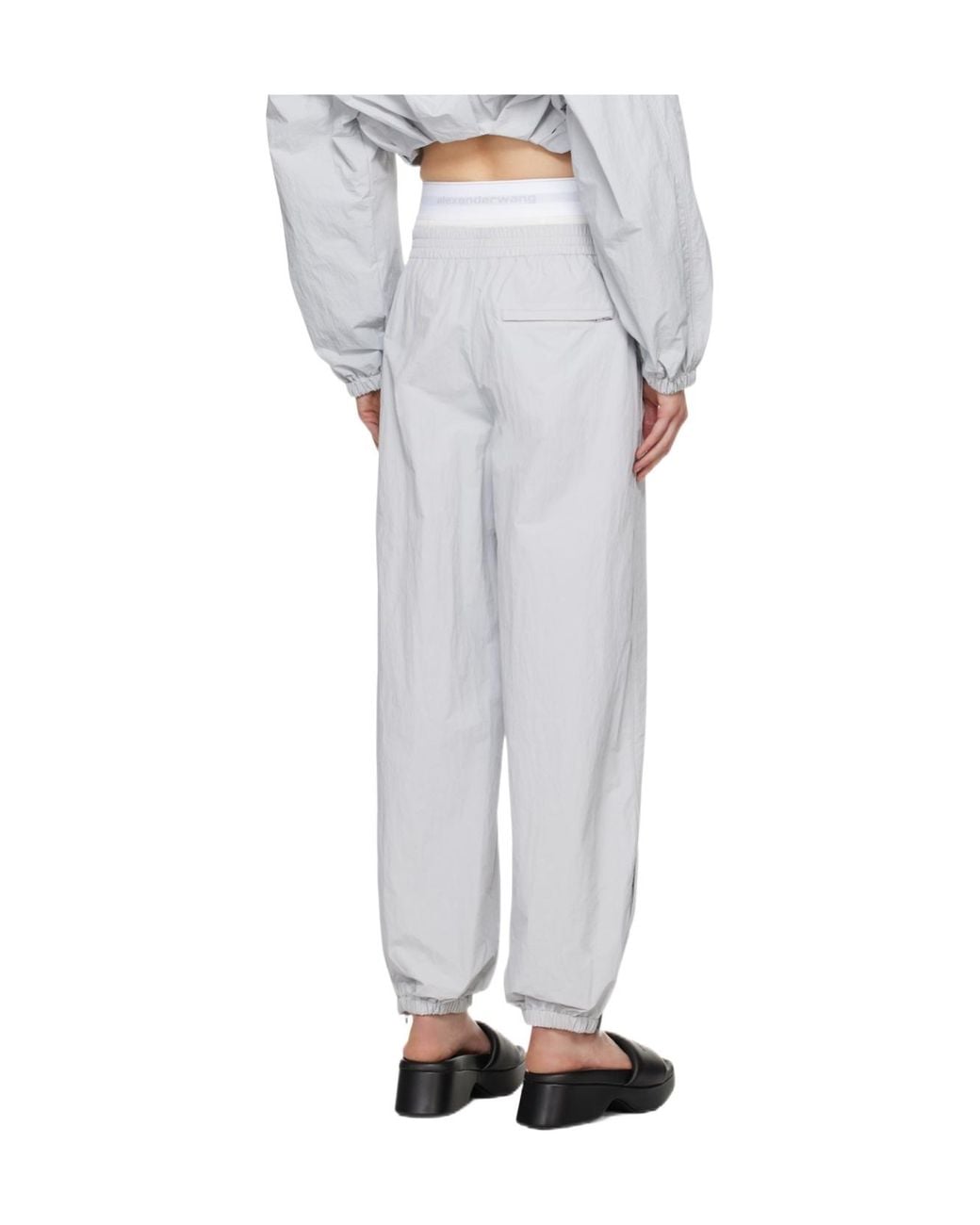 Alexander Wang White Mid-Rise Track Pants