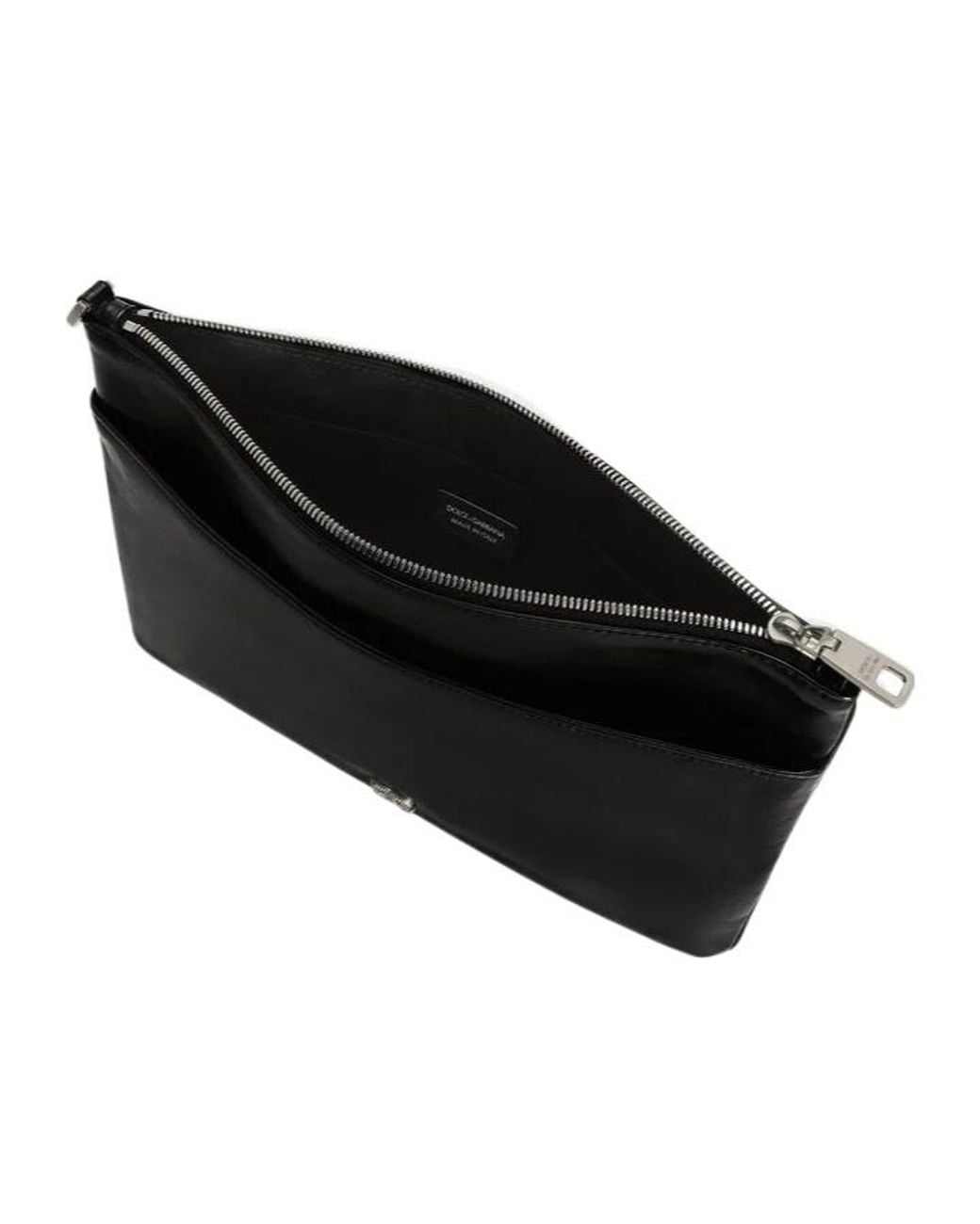 Dolce & Gabbana Black Logo Plaque Clutch Bag for men
