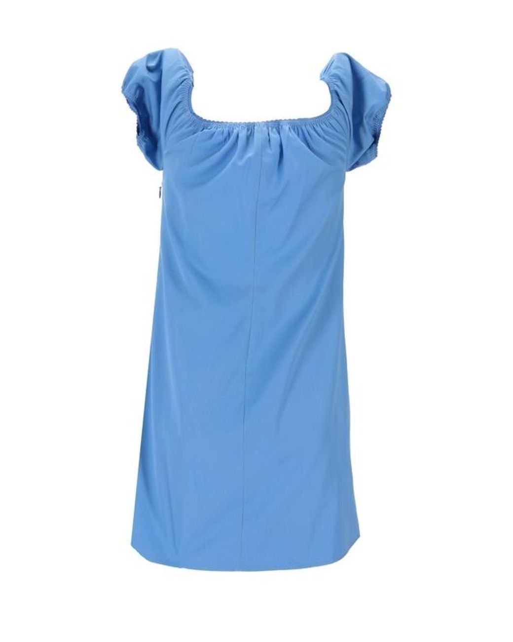 Miu Miu Blue Scoop Neck Mini Dress