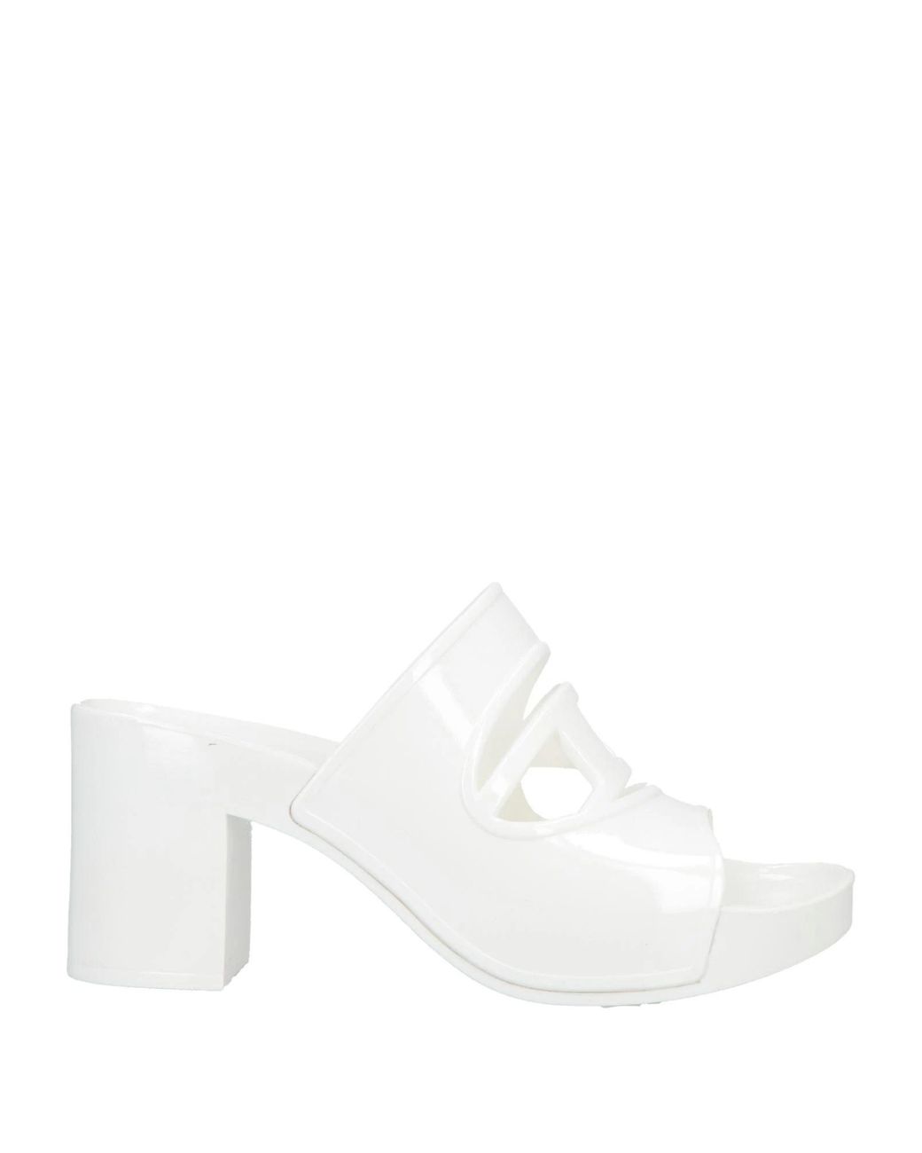 DIESEL White Round-Toe High-Heeled Sandals