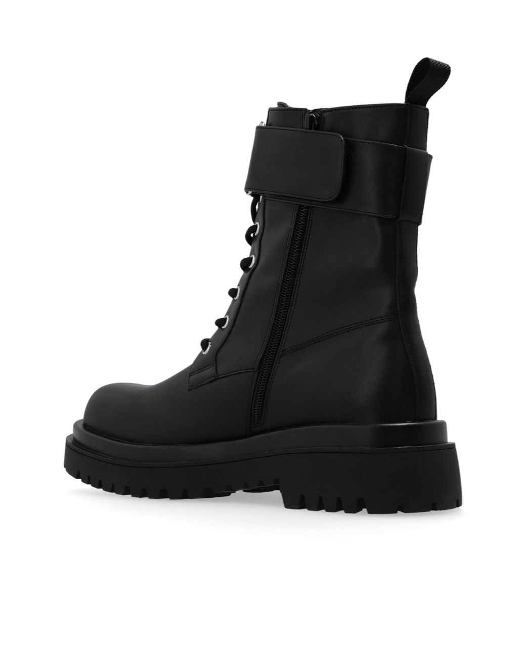 Versace Jeans Black Couture Drew Lace-Up Boots