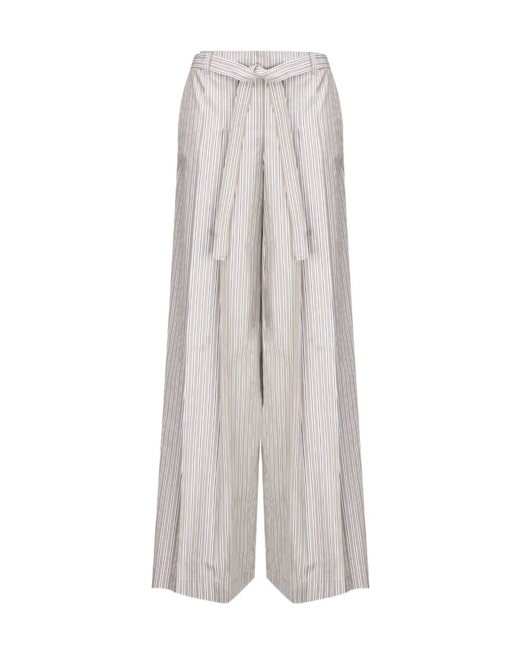 Alberta Ferretti White Belt-Loop Casual Pants