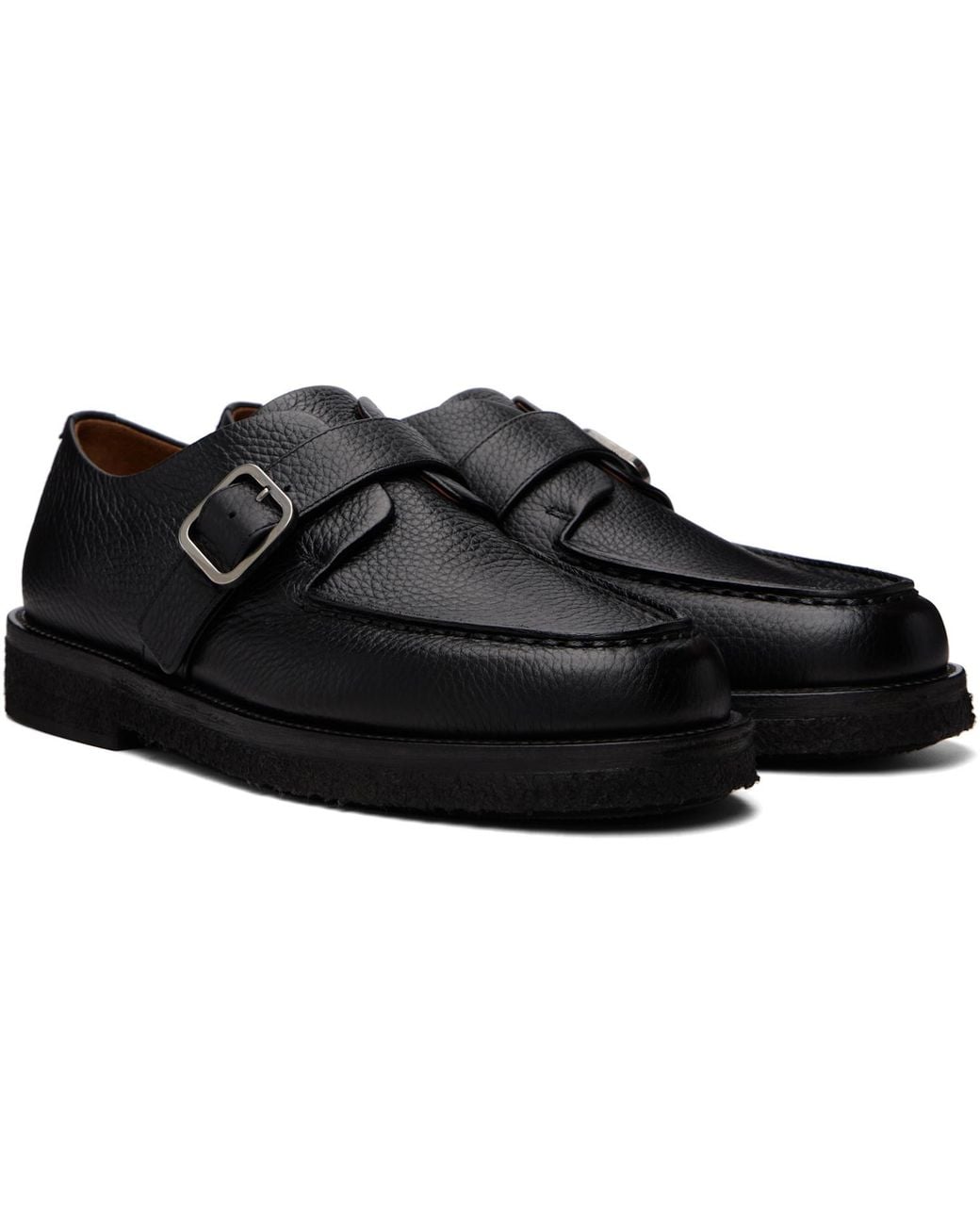 Marsèll Black Moccar Leather Loafers for men
