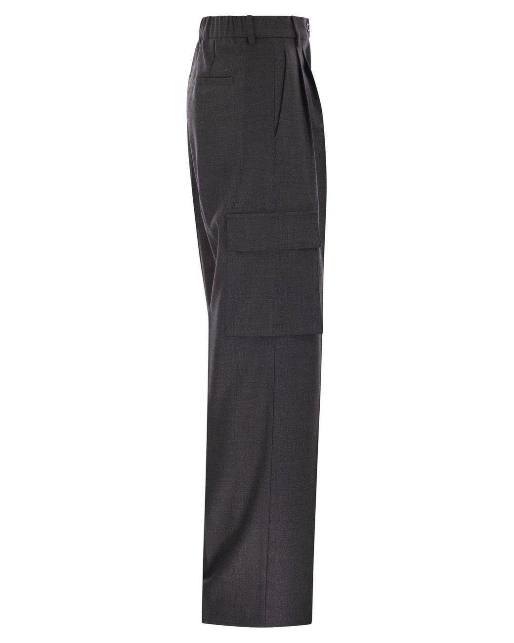 Herno Black Straight-Leg Cargo Trousers
