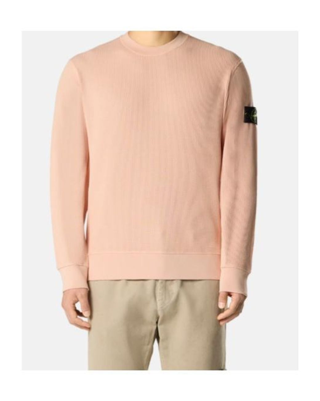 Stone Island Pink Regular-Fit Crewneck Sweatshirt for men