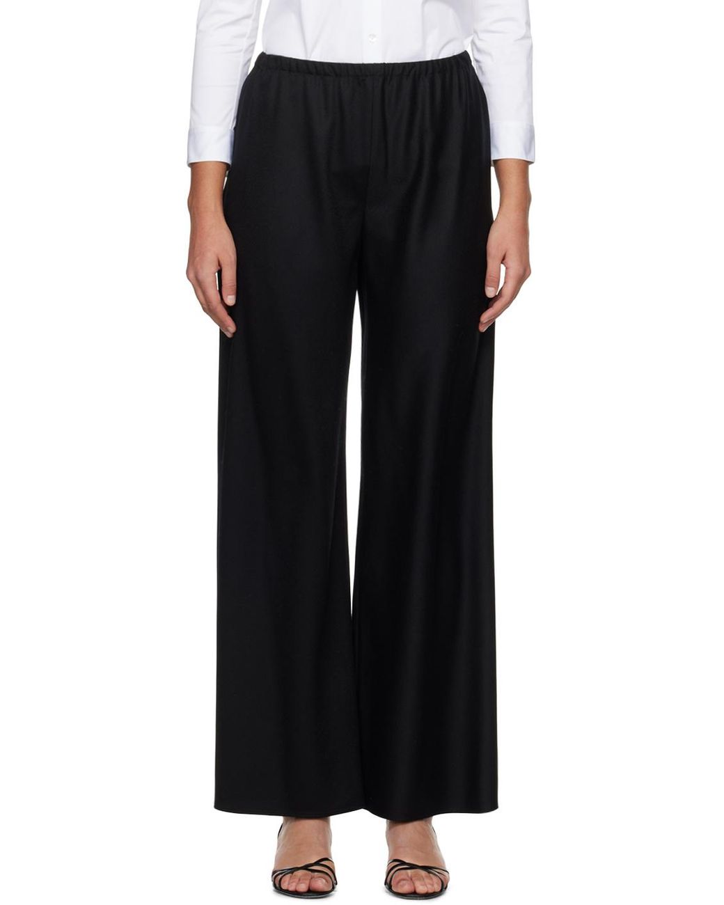 The Row Black Gala Wide Leg Pants