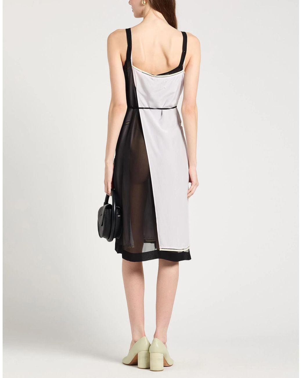 Maison Margiela Black Colorful Printed Sleeveless Dress
