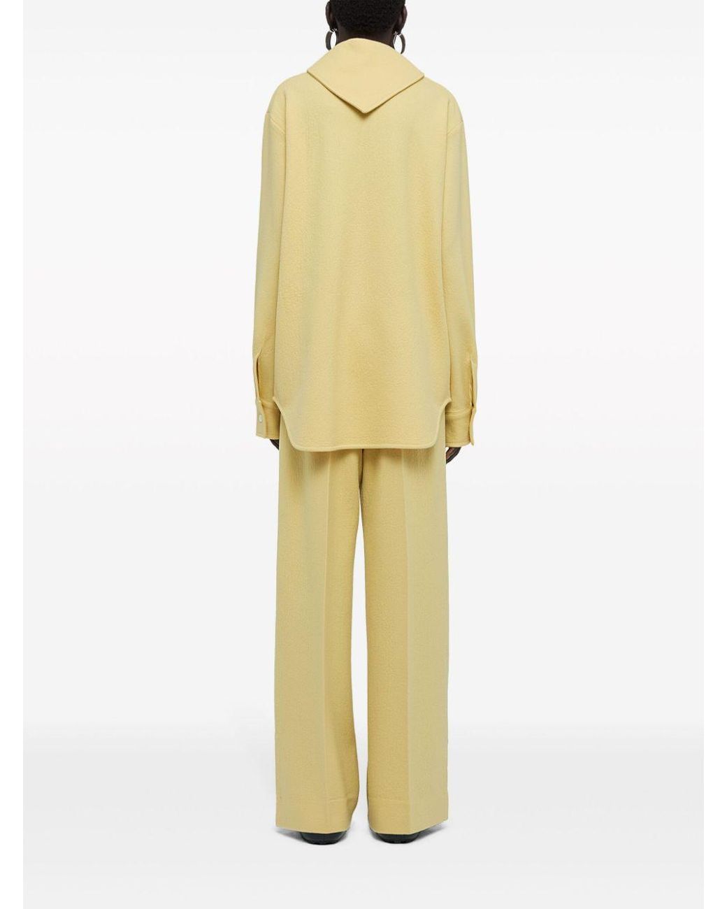 Jil Sander Yellow Long-Sleeve Sweater