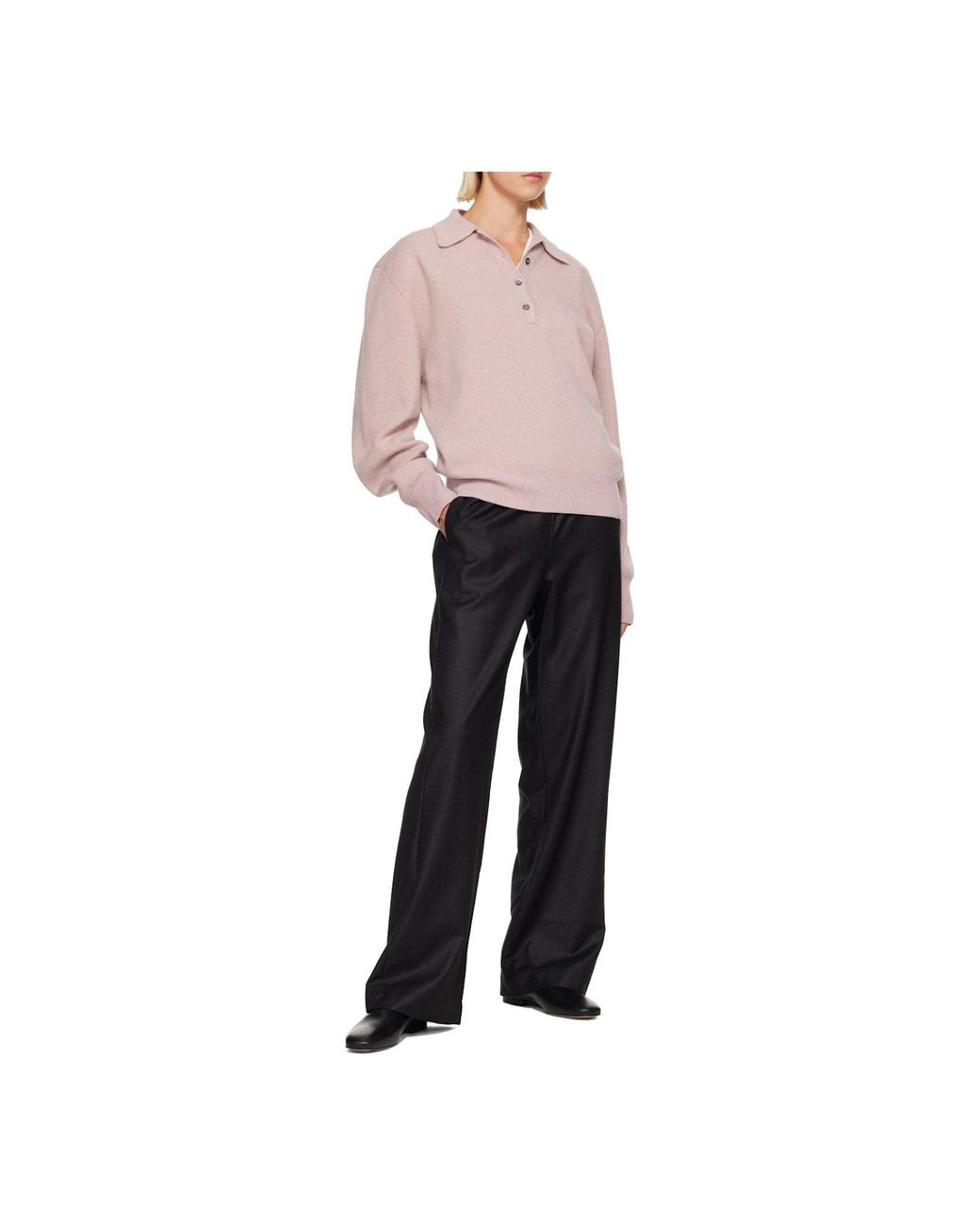 Rohe Purple Knitted Polo Shirt