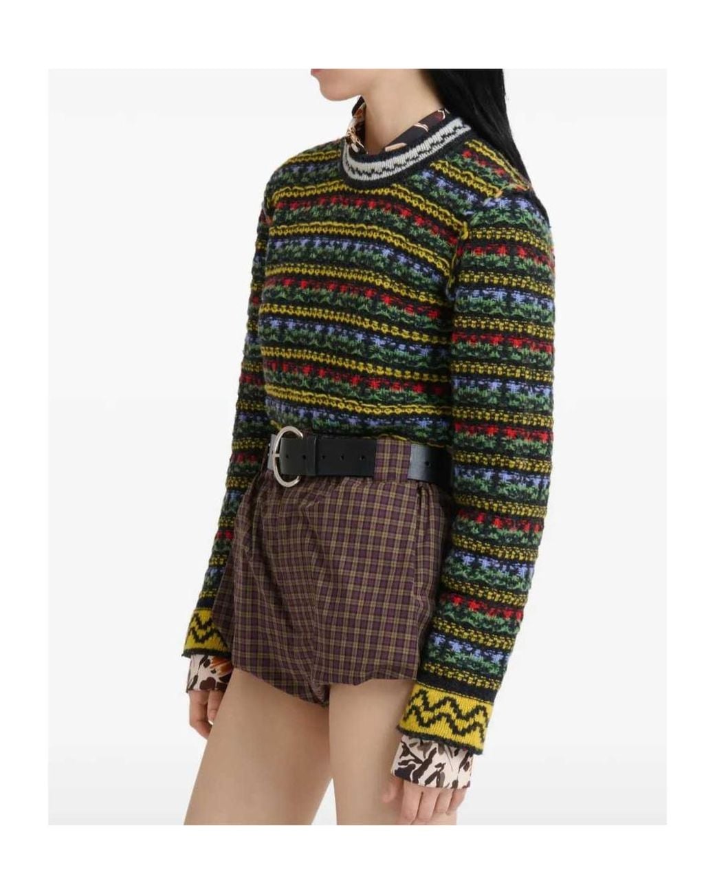 Marni Green Long-Sleeved Sweater