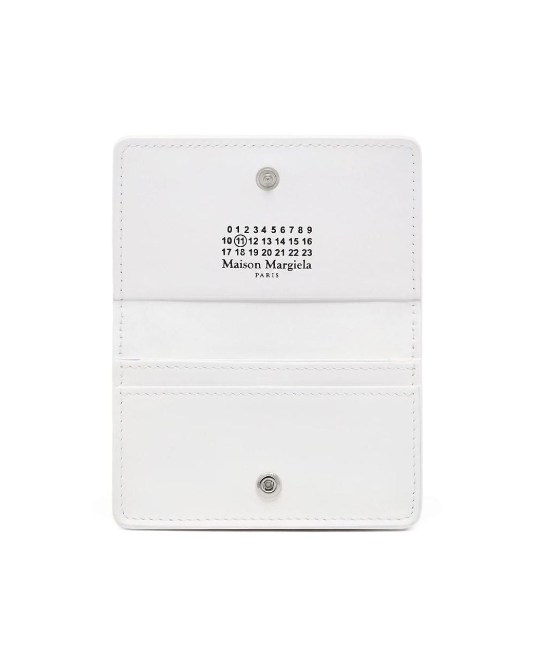 Maison Margiela White Confetti-Print Card Holder for men