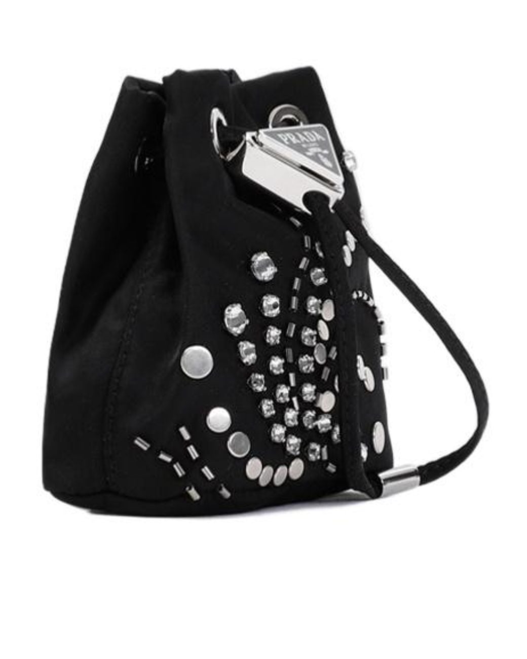 Prada Black Mini Drawstring Shoulder Bag