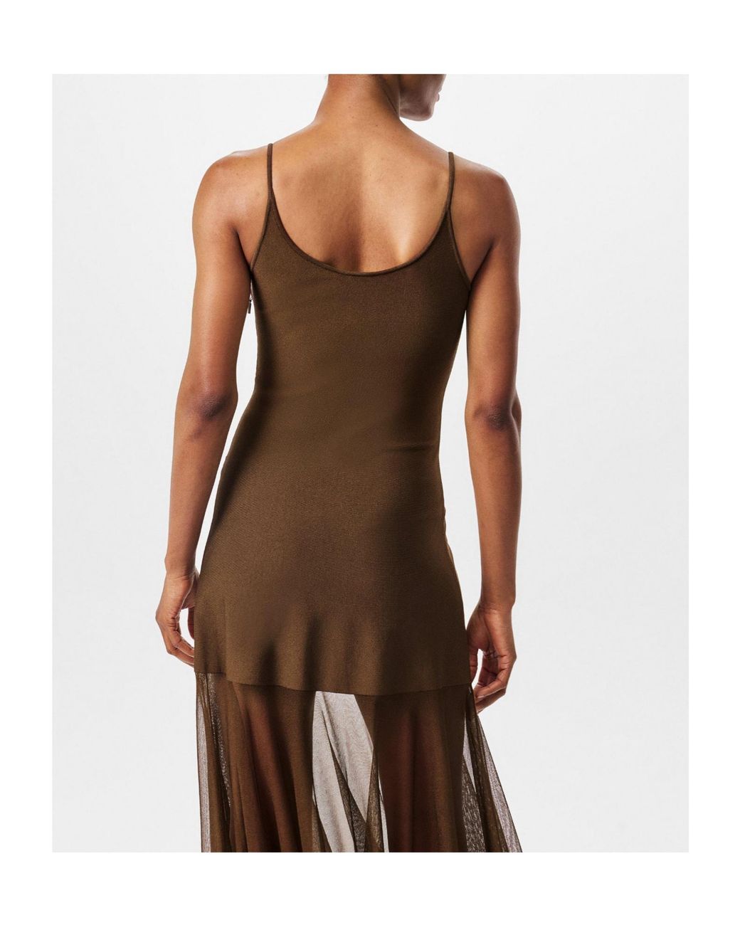 Fendi Brown Color-Block Dress