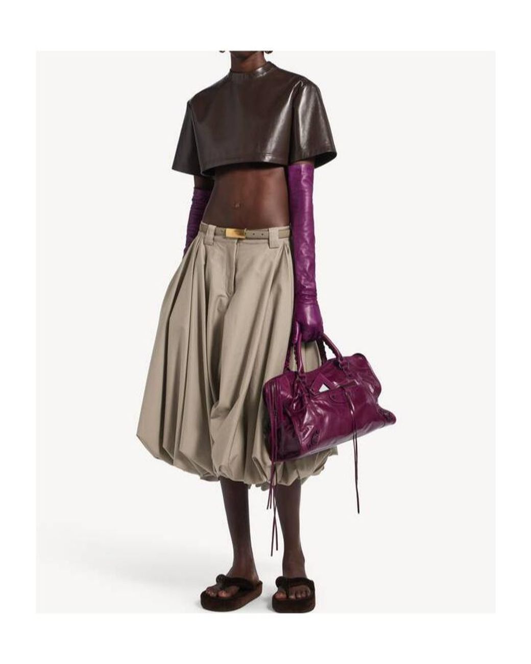Balenciaga Natural Balloon Volume Shorts