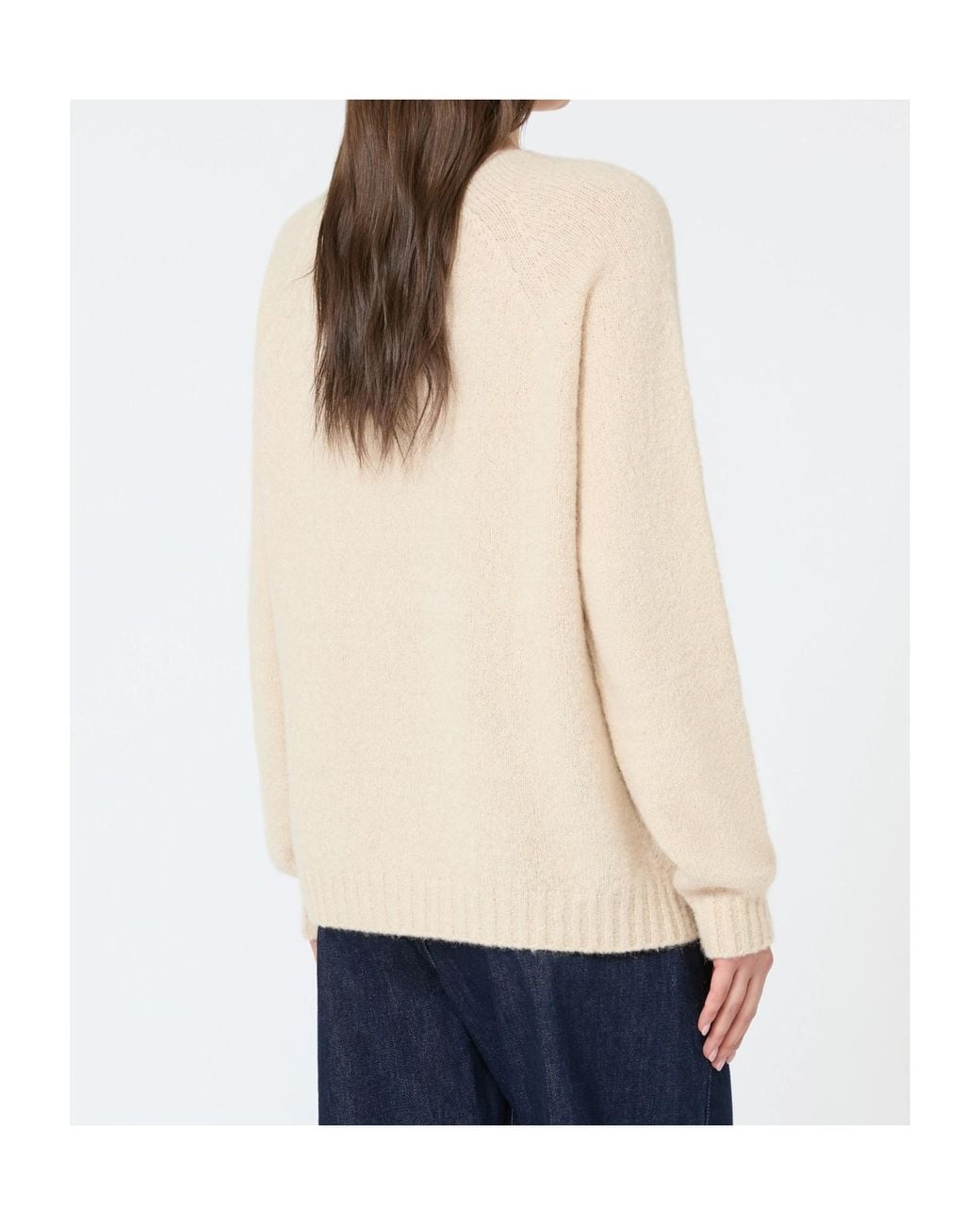 Weekend by Maxmara Natural Ribbed Crew Neck Knitted Sweater
