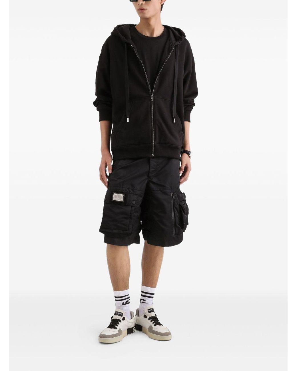 Dolce & Gabbana Black Logo Patch Crewneck T-Shirt for men