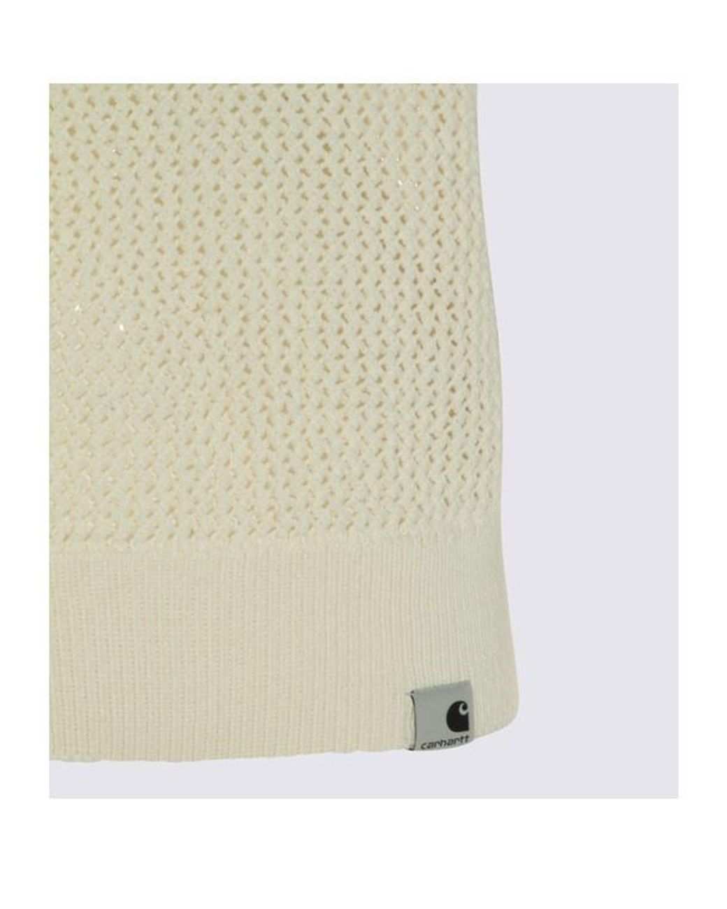Carhartt Natural Open-Knit V-Neck Sweater
