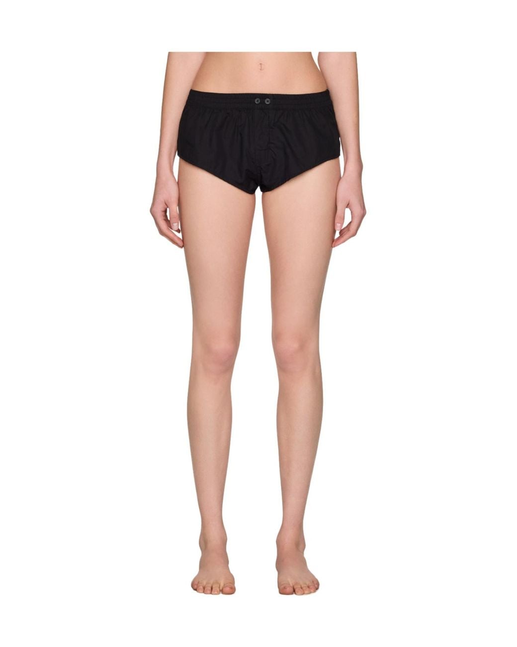 Entire studios Black Elastic Waist Shorts