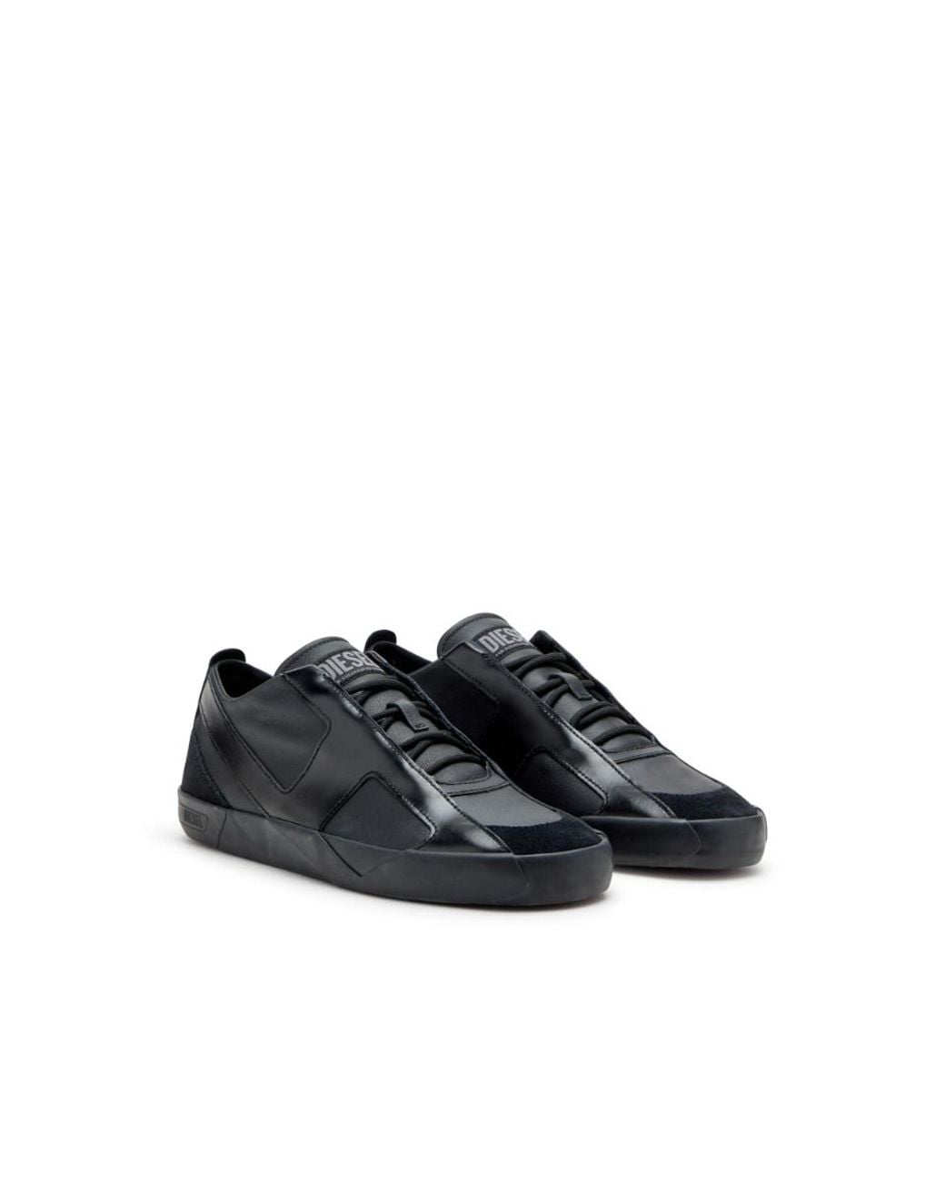 DIESEL Black S-Slante-D-Sneakers for men