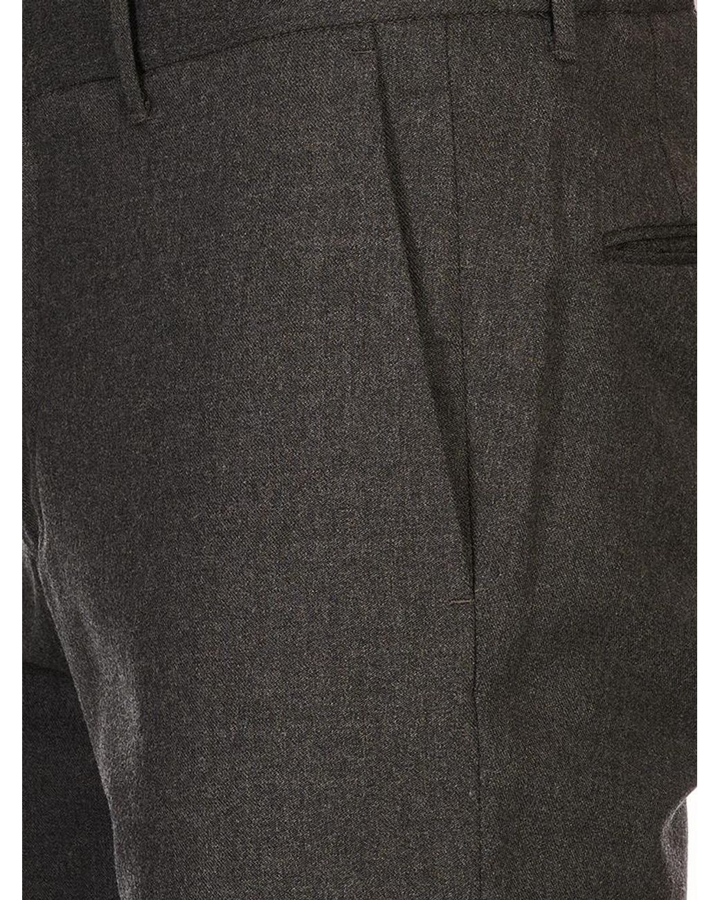 Incotex Gray Pressed-Crease Tailored Trousers for men