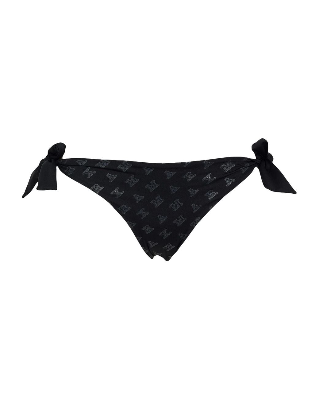 Max Mara Black Logo-Print Bikinis