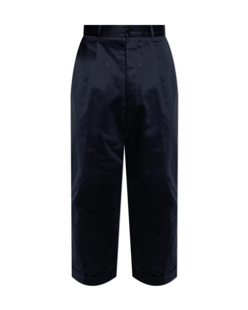 AMI Blue Ami Oversized Carrot Trousers for men
