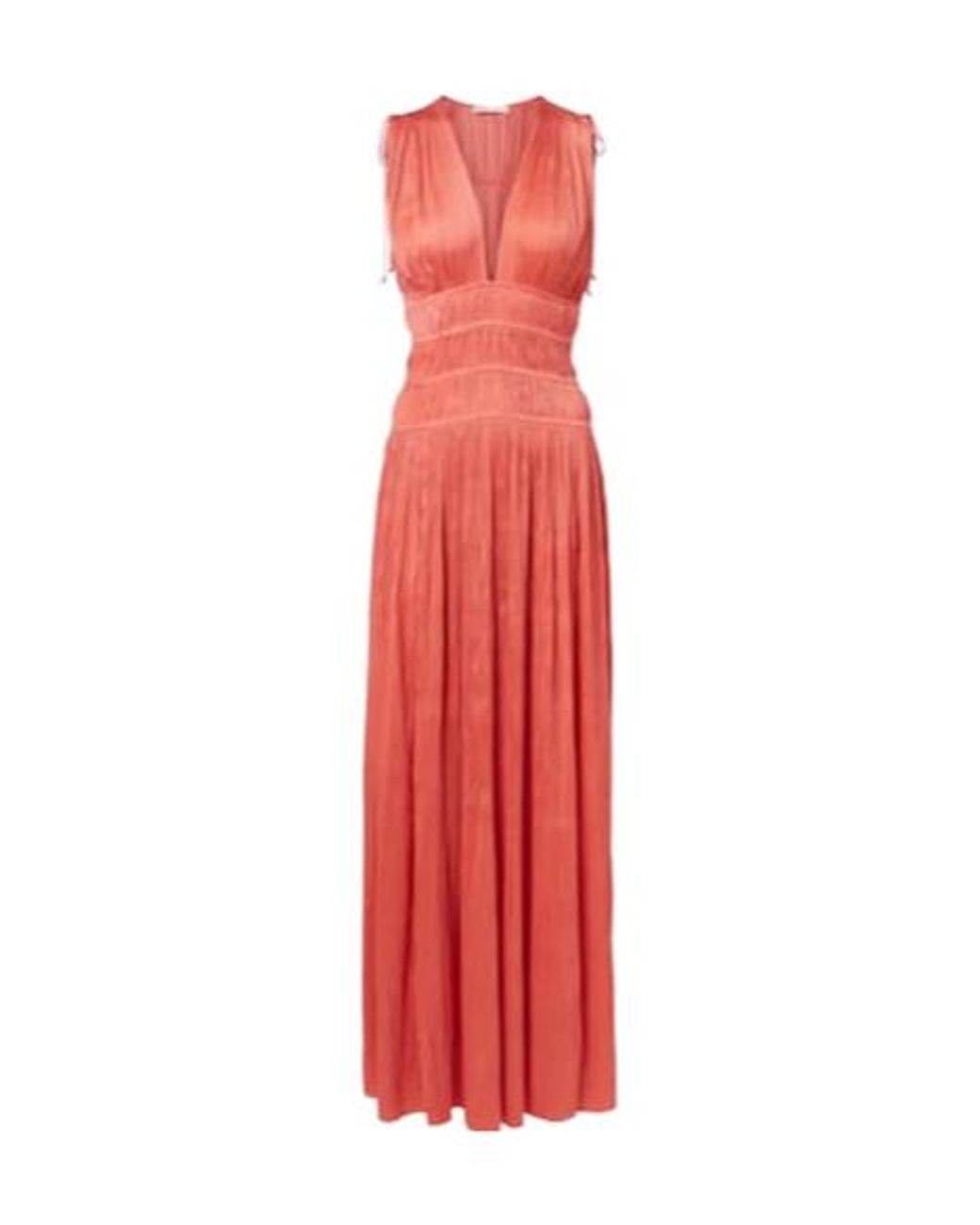 Ulla Johnson Red Tasneem Plissé Satin Gown
