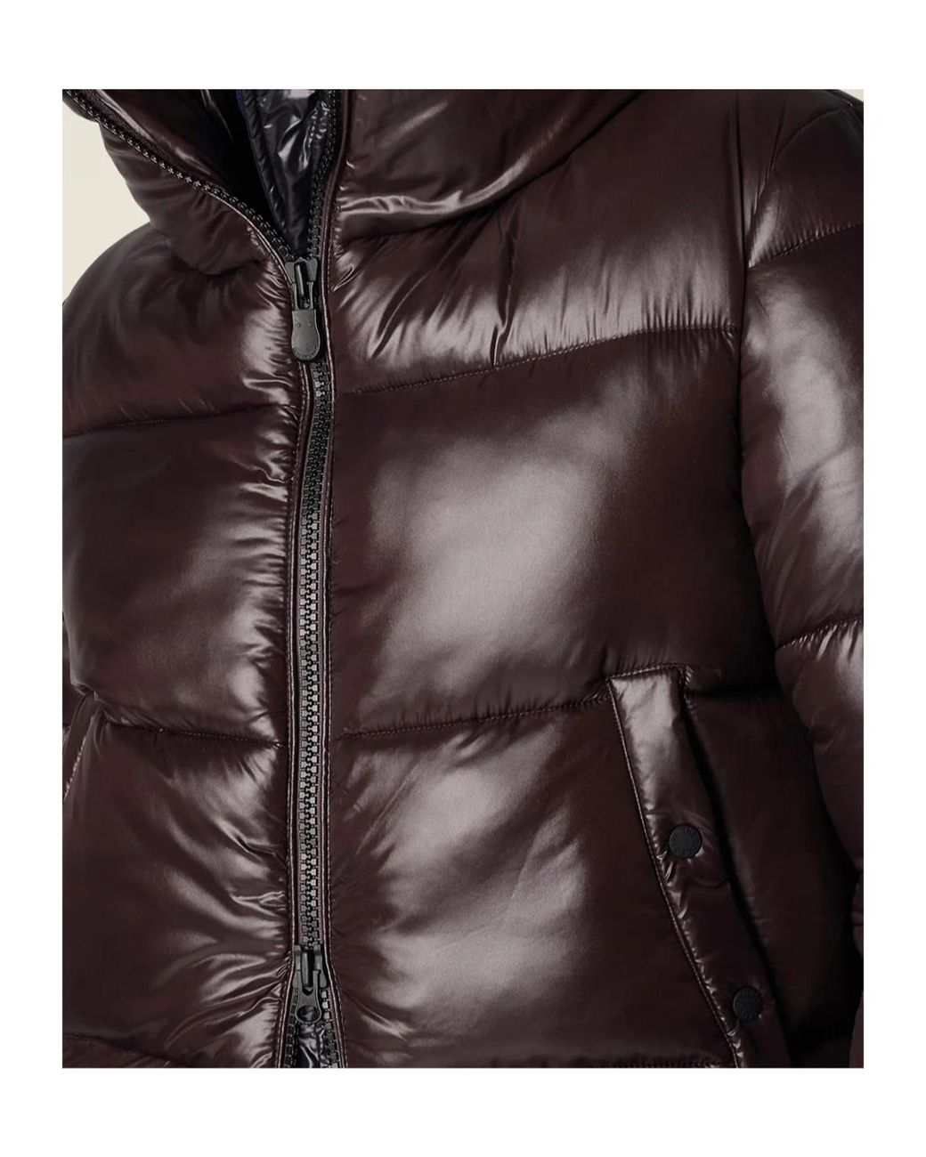 Save The Duck Brown Isla Hooded Down Jacket